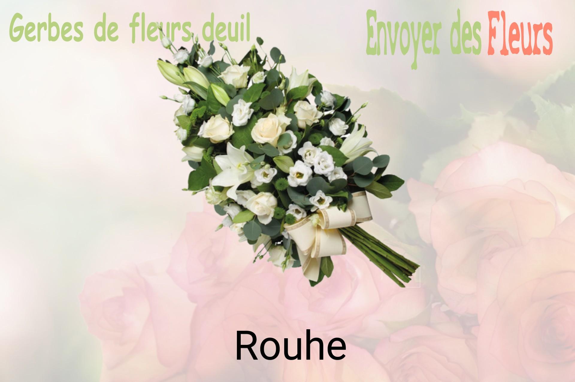 Gerbe de fleurs de deuil livrée à Rouhe